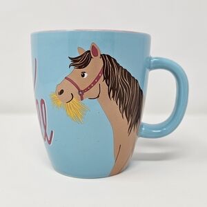 Little Blue House Hay Y'All Horse Themed Mug